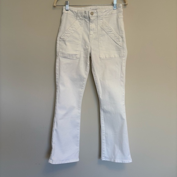 Frame Denim Le Crop Mini Boot Jeans in Blanc size 26 - Picture 13 of 13